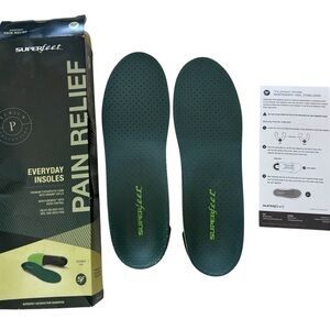 Super Feet Unisex Insoles for comfort Men Size 7.5-9 or Women 8.5-11